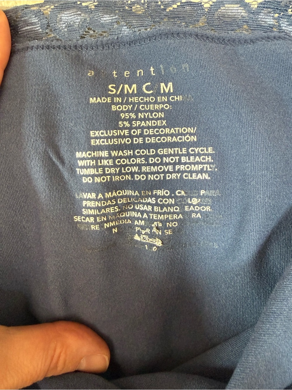 attention Navy Lace-Trim Chemise Camisole - Picture 6 of 6